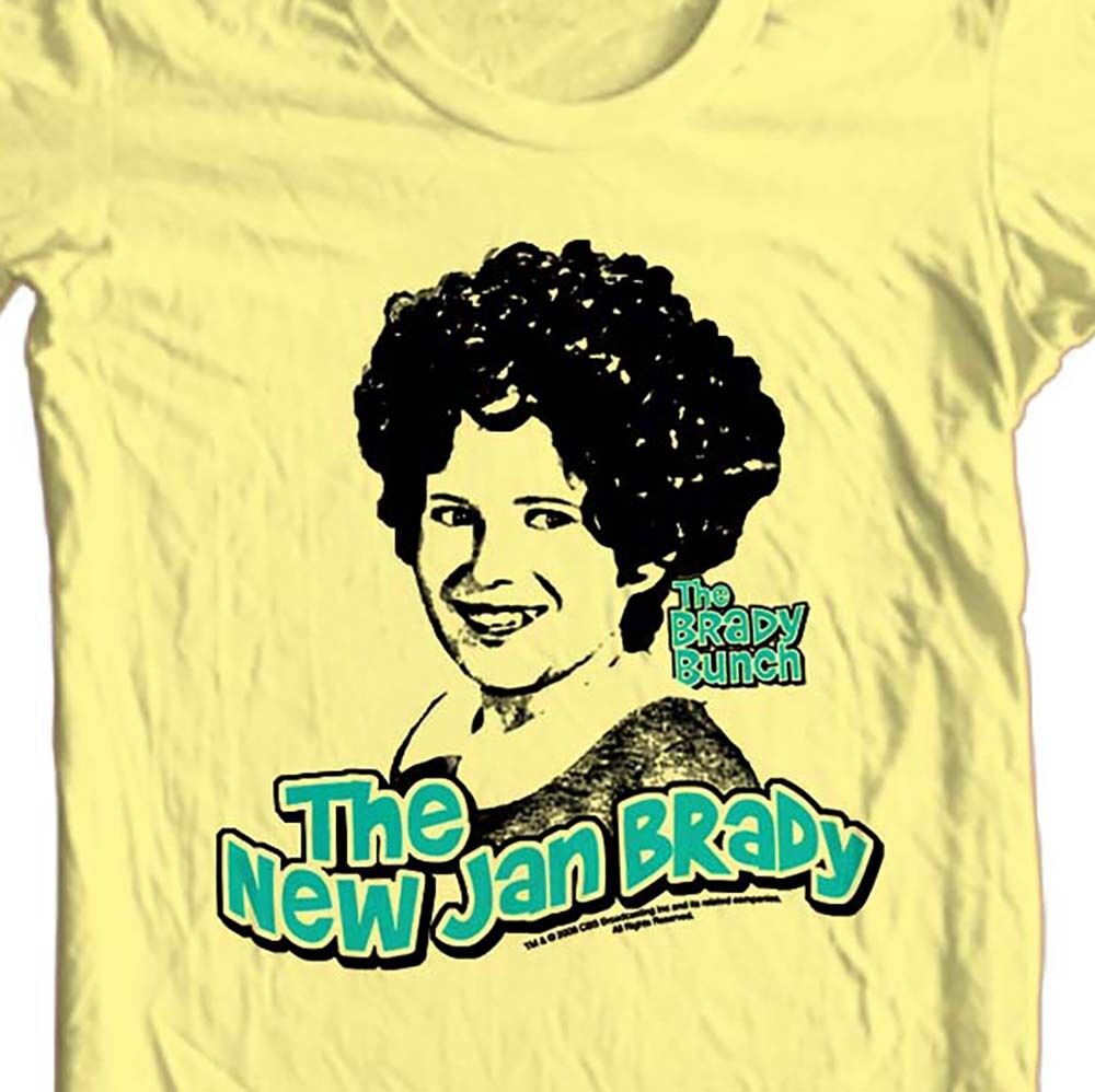 Gildan The Brady Bunch New Jan Brady T-Shirt Yellow Cotton Tee 70's Retro Regular / 3XL