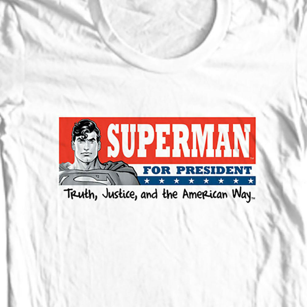 DC Comics Superman Truth Justice and The American Way T-Shirt, White