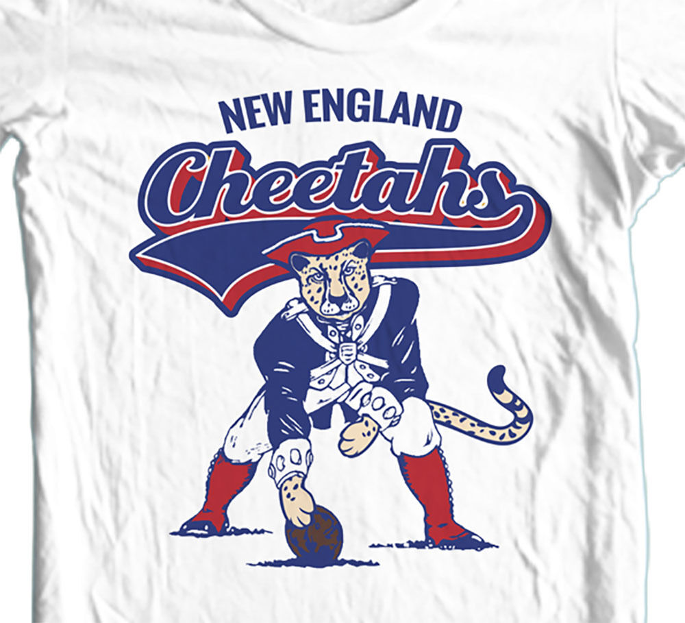 Gildan New England Cheetahs Football T-Shirt Funny Sports Tees Sizes Small - 5XL L / Whites