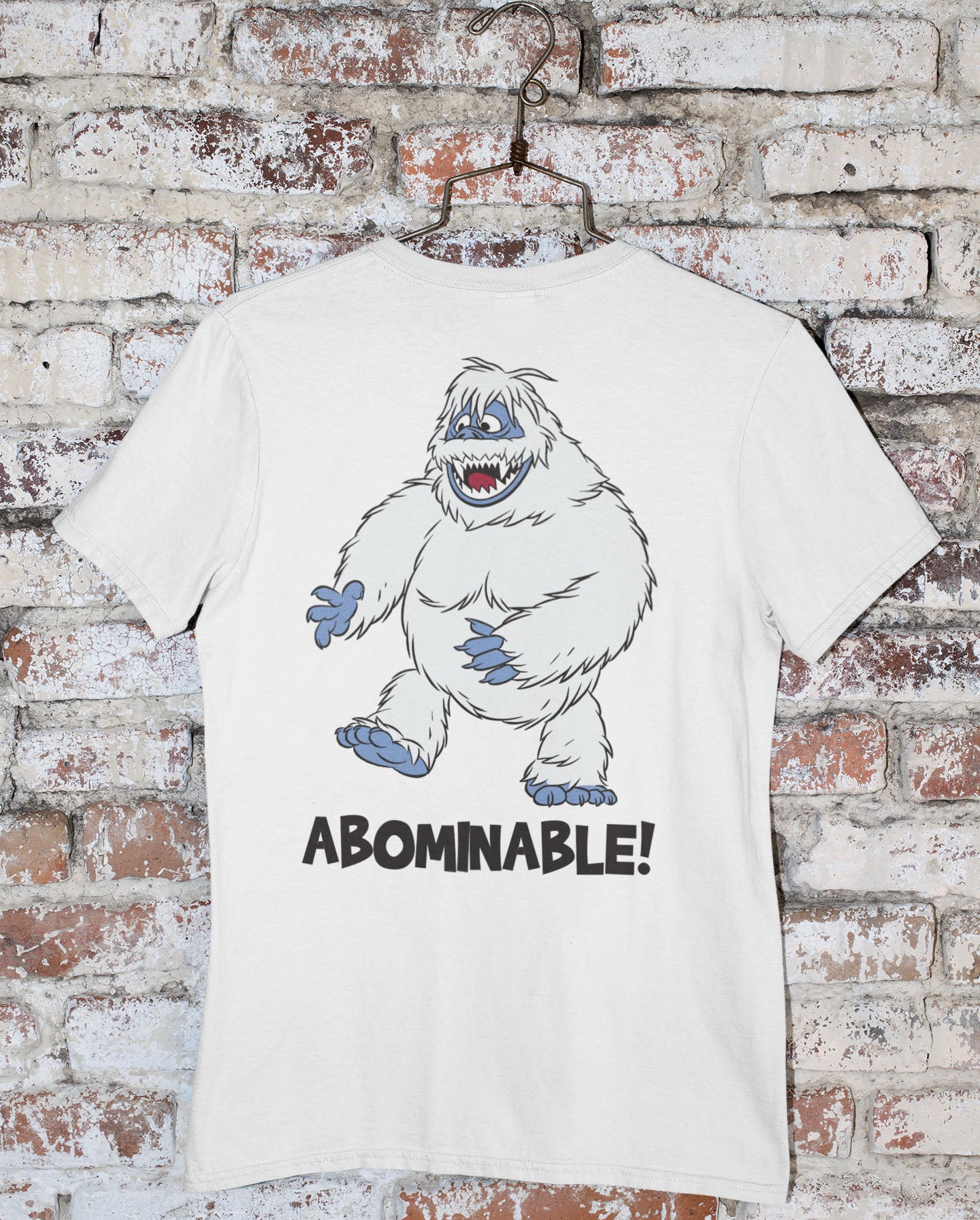 Bumble Abominable Snowman t-shirt retro Christmas design men's cotton tee