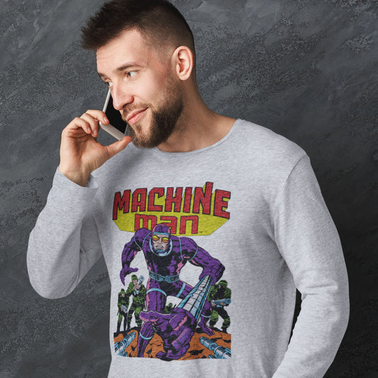 Machine-Man T-shirt 70s Marvel Comics long sleeve adult cotton graphic tee