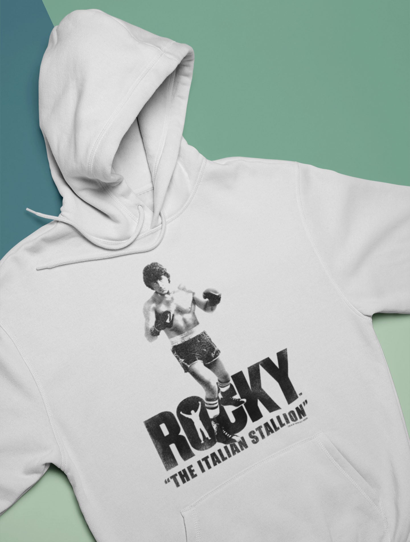 Rocky The Italian Stallion Hoodie vintage designed 70s white Hooded Sweatshirt MGM149