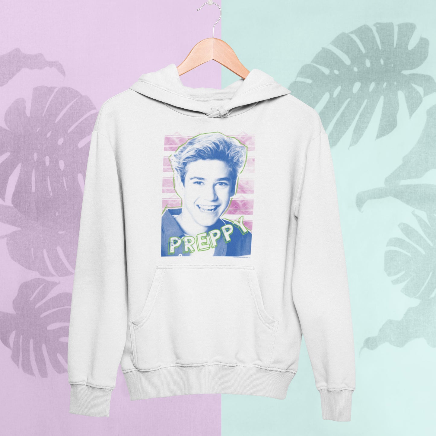 Saved by the Bell Preppy Zack Morris Retro Designed White Unisex Hoodie NBC943