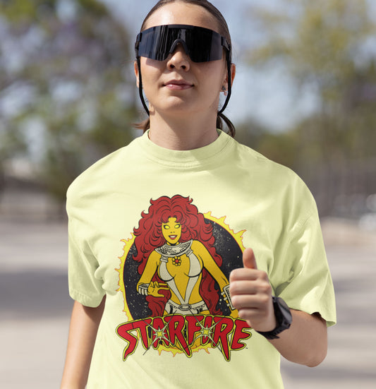 Starfire T-shirt Superhero DC Comics-Teen Titans- Retro Graphic Tee DCO517