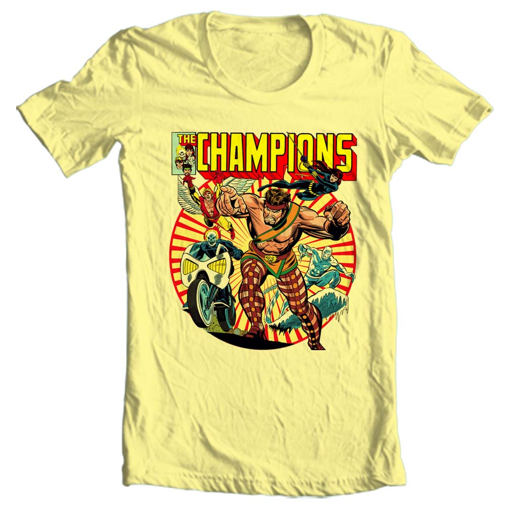 The Champions Marvel T-Shirt - Retro Superhero Regular Fit Cotton Graphic Tee