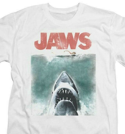 Jaws T-shirt classic original movie poster retro 70s vintage graphic UNI726