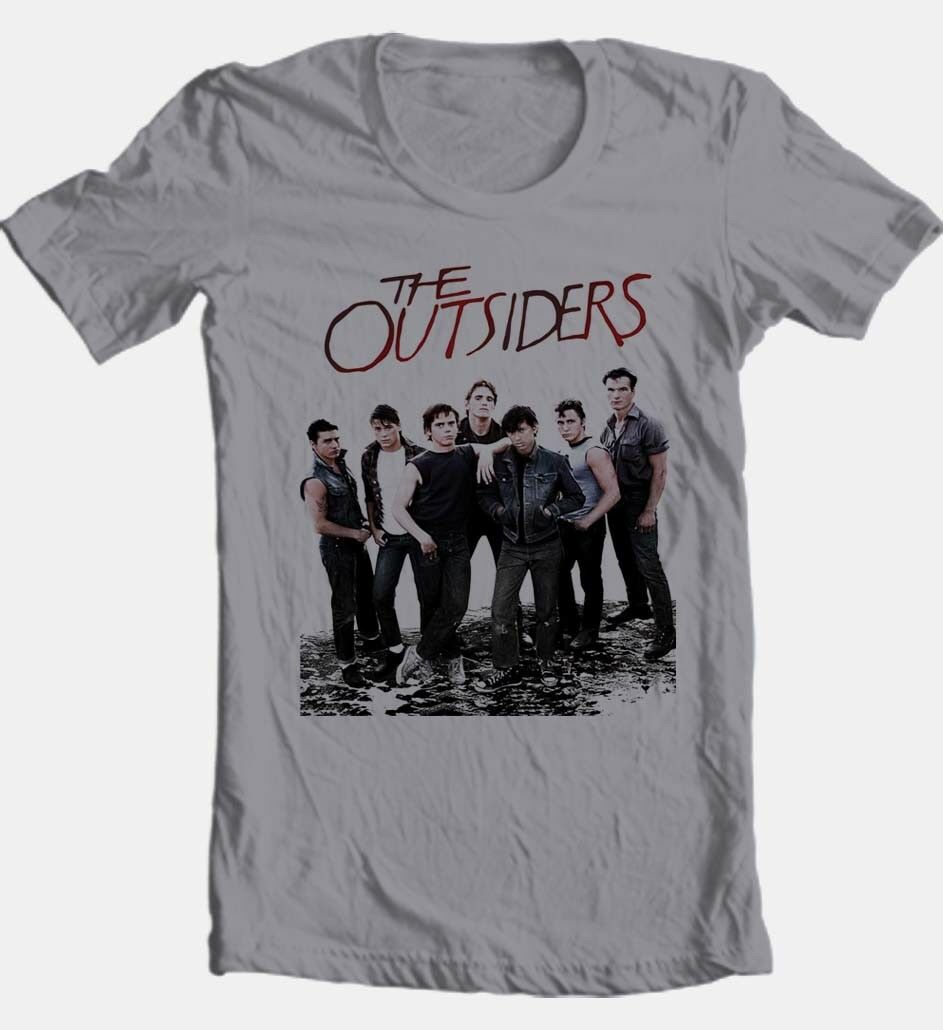 The Outsiders T-shirt 1980s retro style movie 100% cotton grey tee 