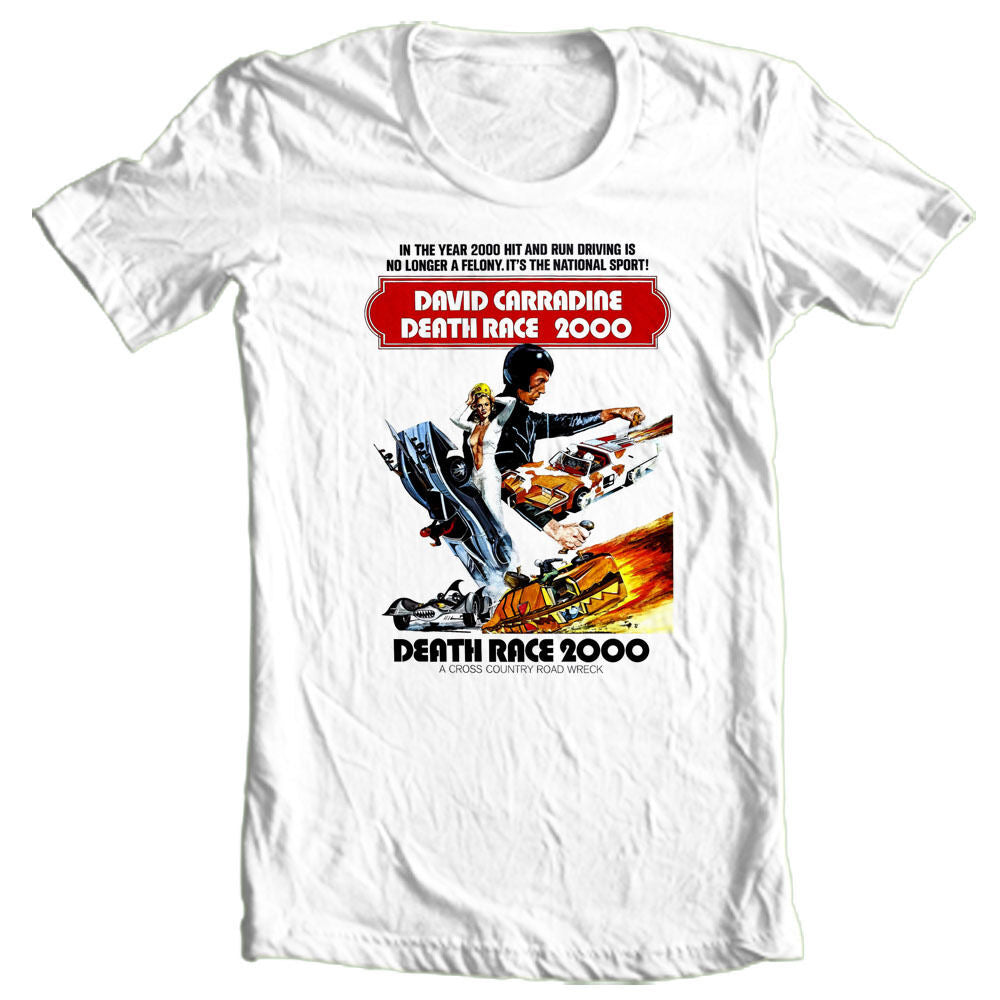 Death Race 2000 T-shirt retro 1970s vintage movie cotton graphic tee