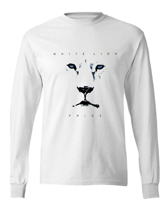 White Lion Pride T-shirt retro 80s heavy metal 100% cotton Long Sleeve tee