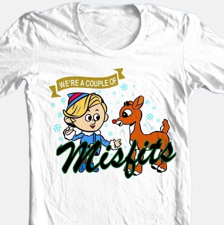 Rudolph Hermey We're a Couple of Misfits T-shirt Classic Fit Holiday Graphic Tee