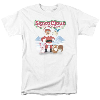 "Santa Claus Is Coming to Town Tee: Wear the Magic Holiday Graphic Tee DRM137