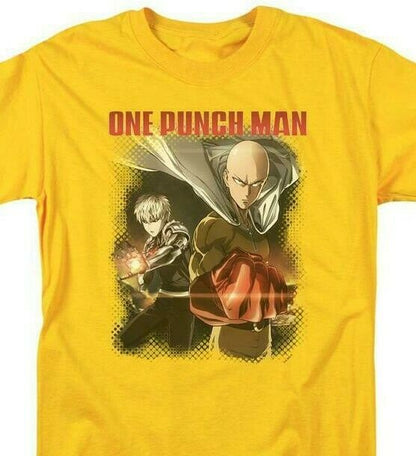 One Punch Man Japanese Anime TV series gold graphic t-shirt OPM106