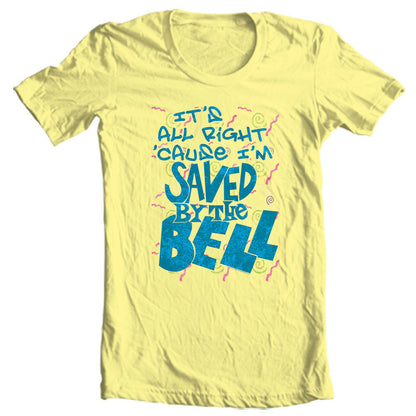 Saved by the Bell T-shirt retro 80s TV show 100% cotton yellow tee NBC780