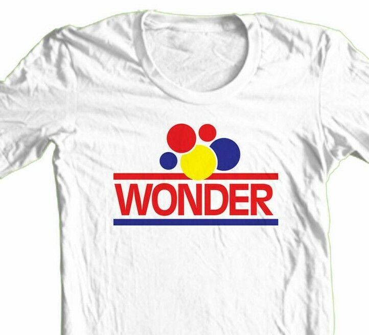 Wonder Bread T-shirt men's regular fit white cotton printed graphic tee