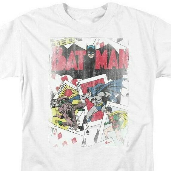 Batman Joker T-shirt SuperFriends retro 80s cartoon DC white graphic tee DCO135