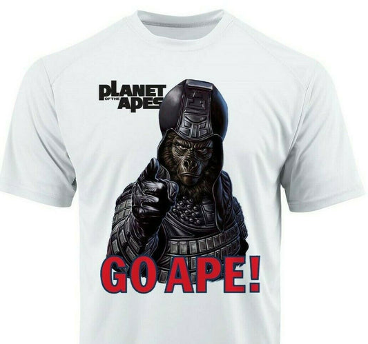 Planet of Apes Go Ape Dri Fit graphic T shirt moisture wicking retro Sun Shirt