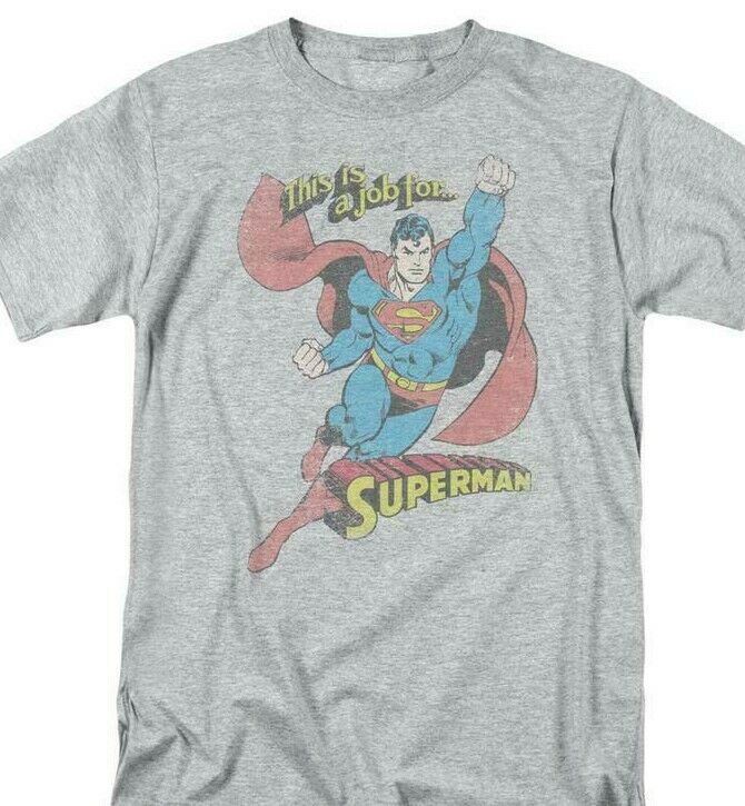 This is a Job For Superman T-shirt Silver Age DC comics retro cotton