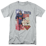 Superman T-shirt Truth Justice classic fit cotton blend graphic tee SM1019