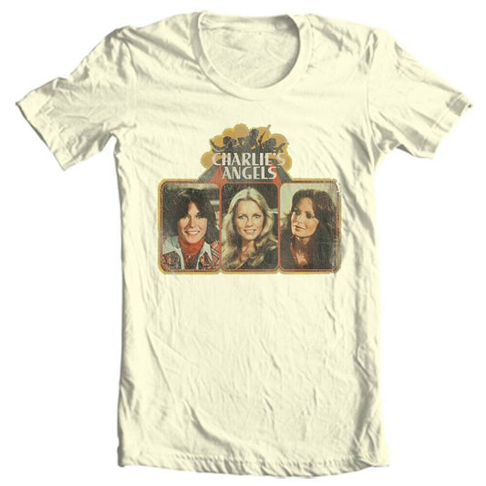 Charlie's Angels T-shirt 1970's retro style cotton graphic distressed tee CA100