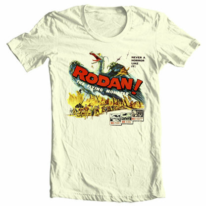 Rodan Flying Monster T-shirt vintage sci fi movie Godzilla film free shipping