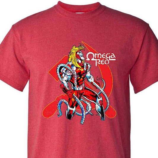 Omega Red T-shirt marvel comics villain Weapon X graphic tee cotton Bronze Age