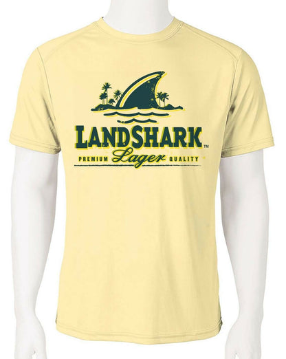 Landshark Dri Fit graphic T-shirt microfiber beach beer UPF +50 active Sun Shirt