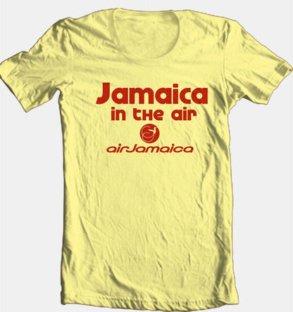 Jamaica Airlines T-shirt 100% cotton vintage style graphic printed tee reggae