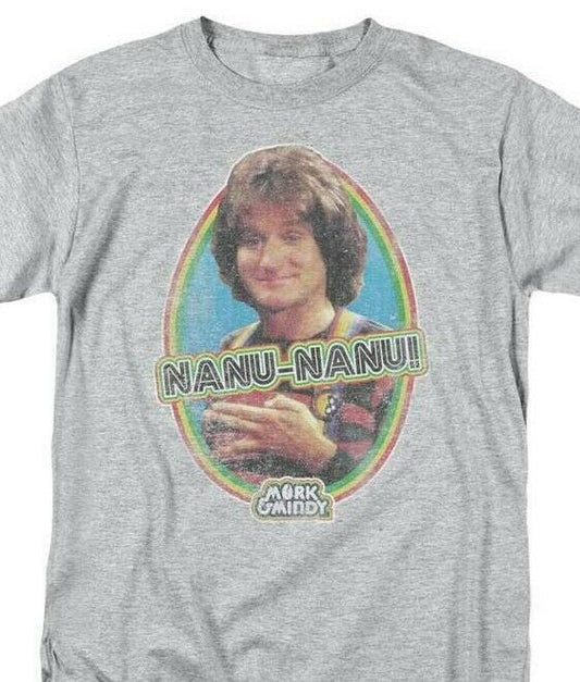 Mork & Mindy distressed T-shirt retro 70s classic tv show Robin Williams CBS890