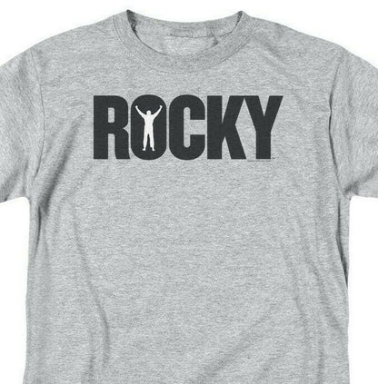 Rocky Classic retro movie T-shirt 70's 80's movie gray graphic cotton tee MGM109