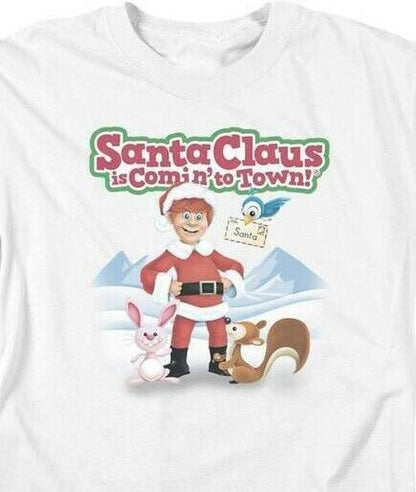 "Santa Claus Is Coming to Town Tee: Wear the Magic Holiday Graphic Tee DRM137