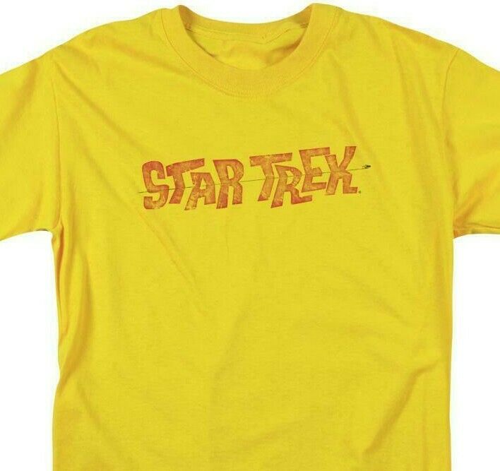 Star Trek Logo Tee Kirk  Spock T-shirt vintage original crew 100% cotton throwback design tshirt for sale