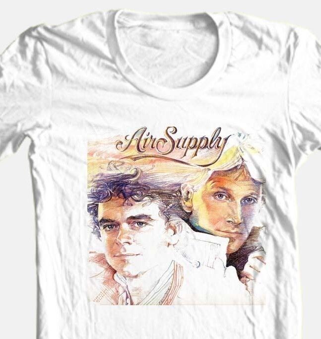 Air Supply T-shirt adult regular fit 100% cotton graphic white tee