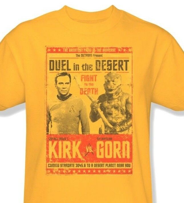 Star Trek Kirk vs Gorn T-shirt Free Shipping original TV series cotton throwback design tshirt for sale