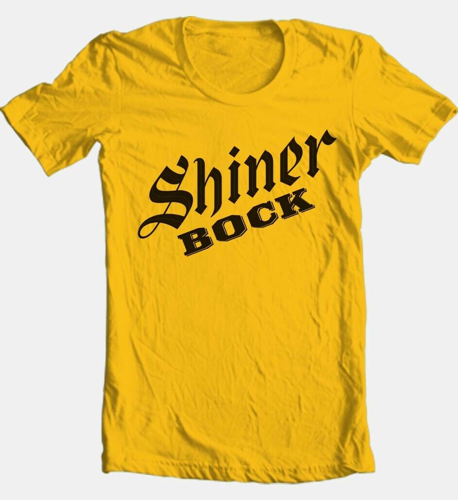 Shiner Bock T-shirt German beer 100% cotton printed gold graphic printed tee for sale online store