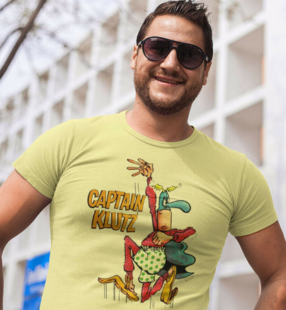 Captain Klutz T shirt MAD Magazine retro 1970s cotton graphic tee shirt