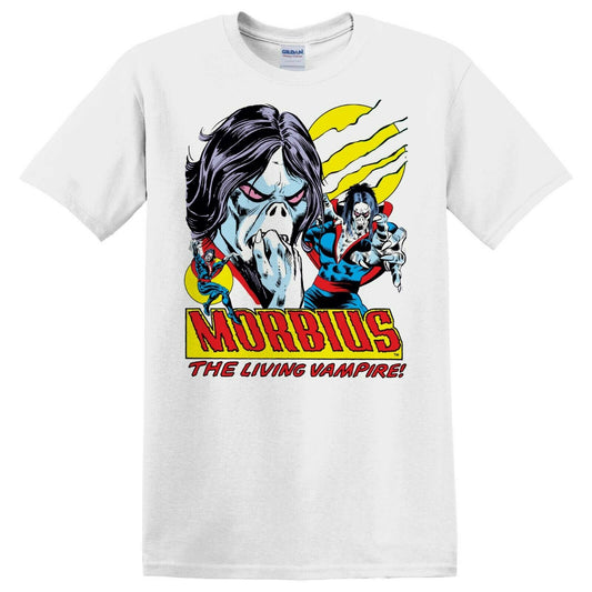 Morbius The Living Vampire t-shirt white retro marvel comics graphic tee