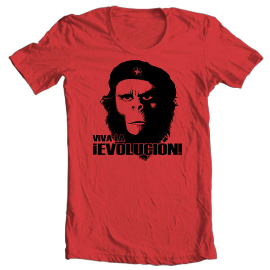 Planet of the Apes Evolution T -shirt retro vintage 70s movie Che original tee