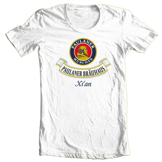 Paulaner T-shirt bier beer german 100% cotton graphic white tee