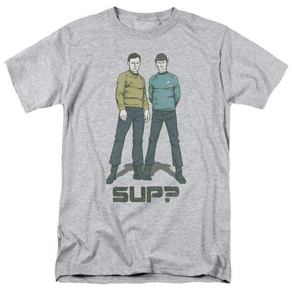 Star Trek t-shirt SUP? Kirk and Spock anime sci-fi graphic tee throwback design tshirts for sale