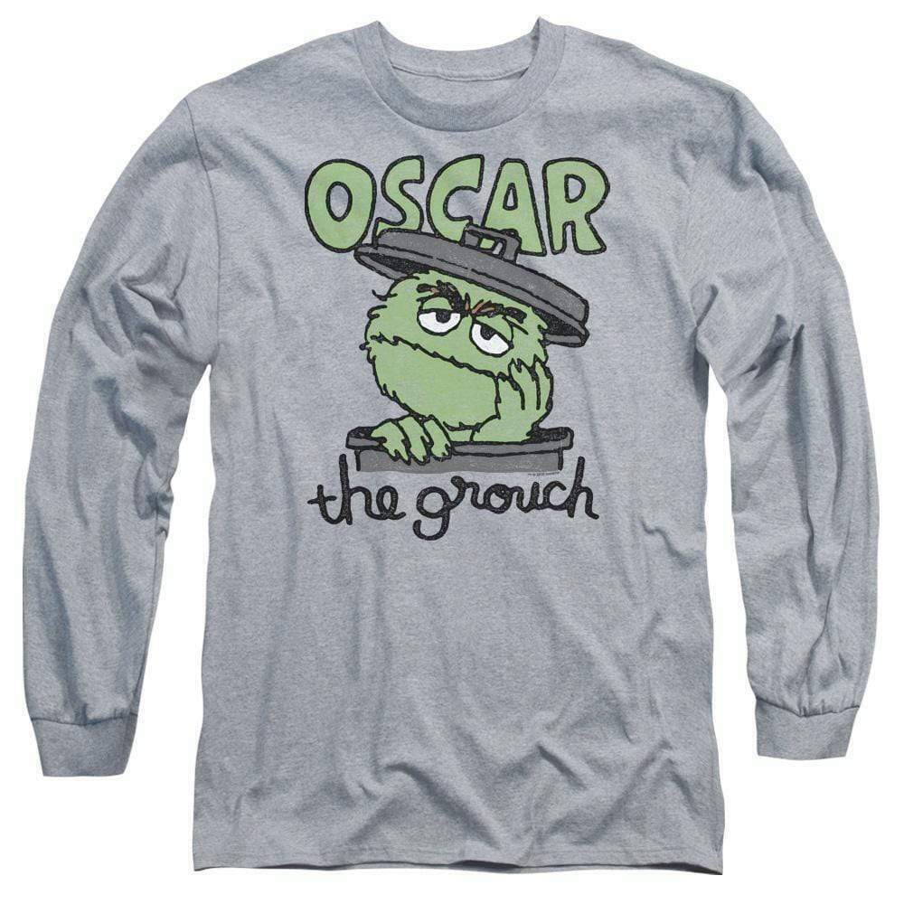 Sesame Street Oscar the Grouch T-shirt men's long sleeve tee