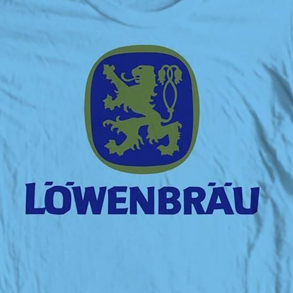 Lowenbrau Beer T-shirt retro German bar 100% cotton graphic printed tee