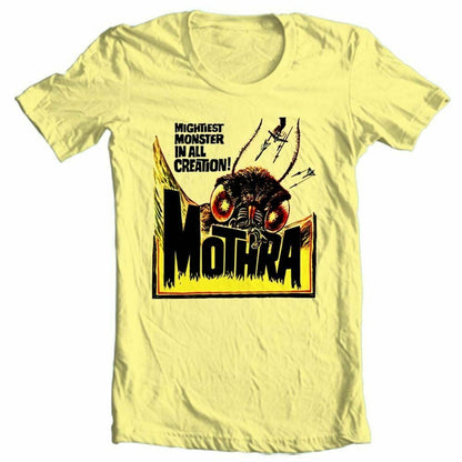 Mothra T-shirt retro sci fi monster movie Godzilla 100% cotton graphic tee