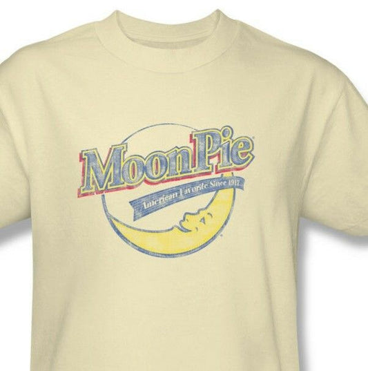 Moon Pie T-shirt 80s retro candy vintage distressed cotton tan tee MPI100