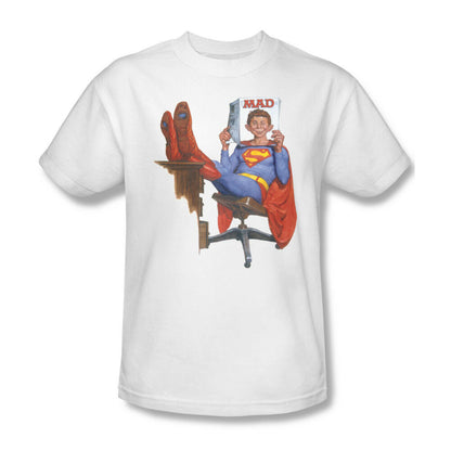 MAD Magazine SUPERMAN T-shirt Alfred E Newman DC Comics cotton tee  WBT345