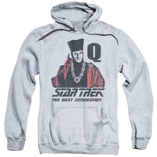 Star Trek The Next Generation Q USS Enterprise Retro 80s graphic hoodie