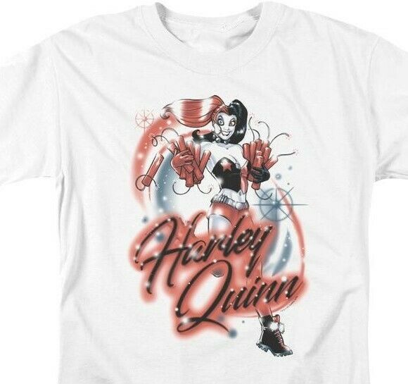 DC Comics Harley Quinn 'Dynamite' T-shirt white cotton tee BM2848