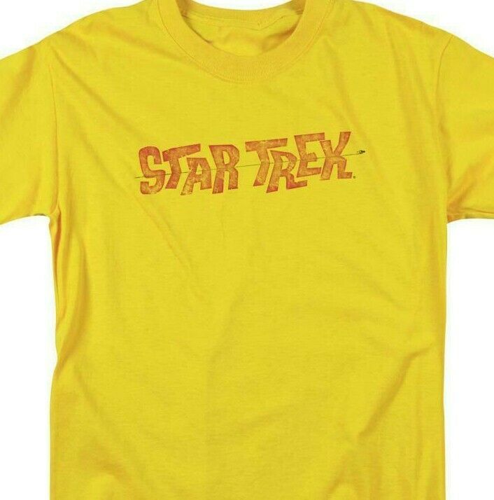 Star Trek Logo Tee Kirk  Spock T-shirt vintage original crew 100% cotton throwback design tshirt for sale