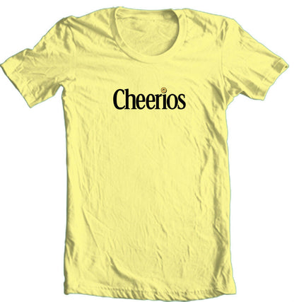 Cheerios T-shirt retro 70s 80s cereal 100% cotton graphic printed yellow tee