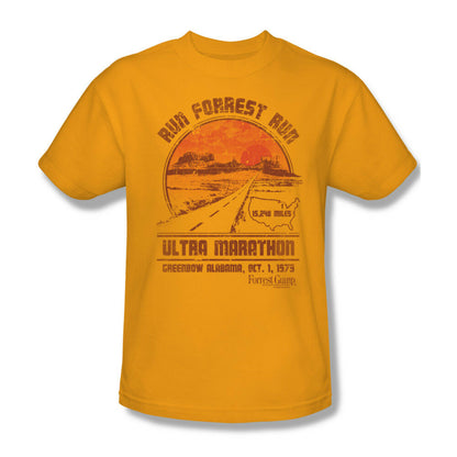 Forrest Gump T-shirt Run Forrest Marathon graphic printed cotton tee PAR483