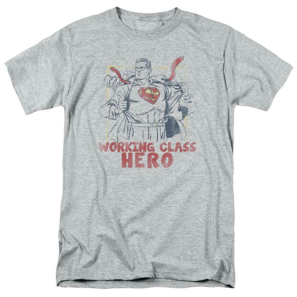 Superman T-shirt Working class hero retro DC comics distressed tee Justice League